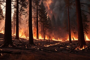 Obraz premium Forest fire