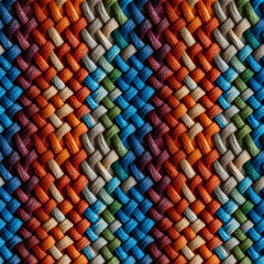 Seamless Illustration of Braided Fabric. Can Be Tiled.