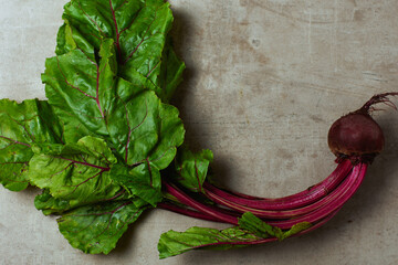 autumn flat lay with beetroot