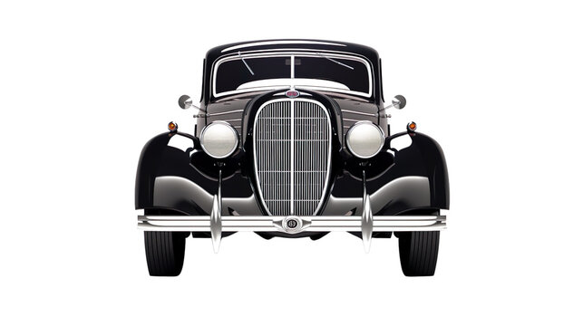 vintage car on a transparent background