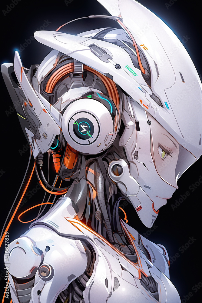 Poster a close up of a person with a helmet on. generative ai.