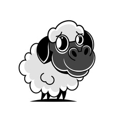 livestock big sheep farm badge minimal premium black logo vector illustration