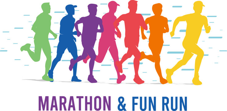 Great elegant vector colorful editable marathon poster background design for your marathon championship event	