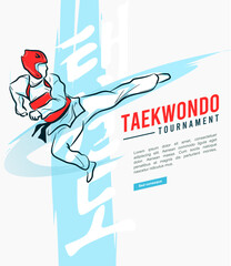 Great simple taekwondo background design for any media  © Muhamad