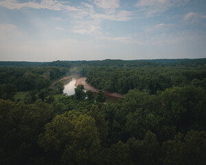 Meramec River running through Castlewood State Park Missouri