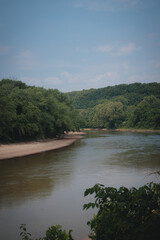 Meramec River running through Castlewood State Park Missouri