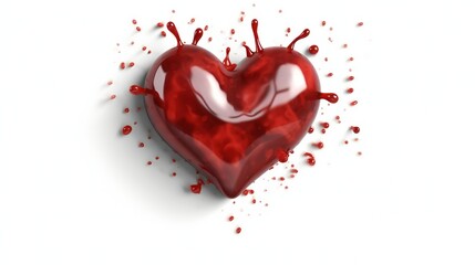 A bloody heart symbolizing pain and heartbreak