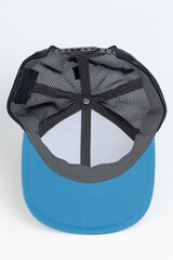 Inside view of blue cap