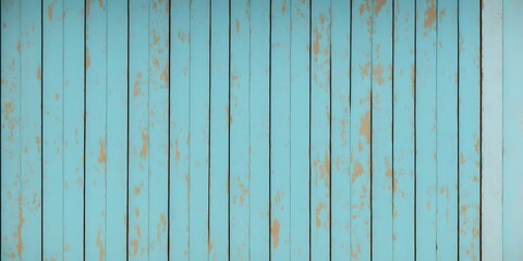 Turquoise wooden planks background. Wooden texture. Turquoise wood texture. Wood plank background. Perfect for a natural or vintage theme. Rustic hardwood planks. Generative AI