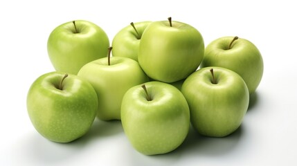 A stack of fresh green apples