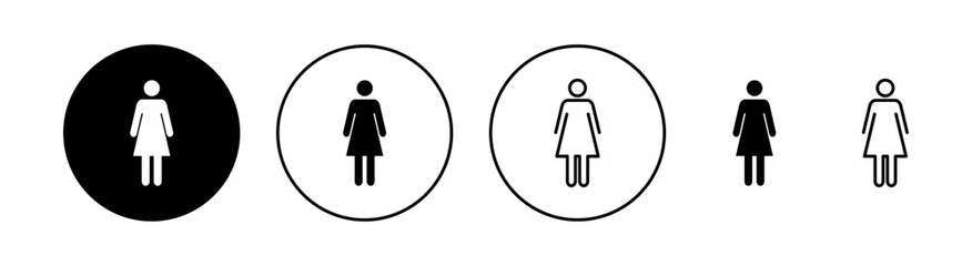 Female icon set for web and mobile app. woman sign and symbol