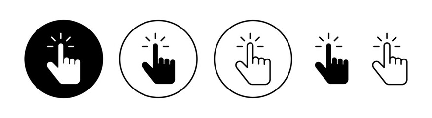 Hand cursor icon set  for web and mobile app. cursor sign and symbol. hand cursor icon clik