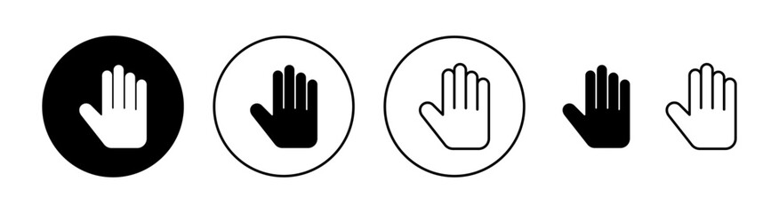 Hand icon set  for web and mobile app. hand sign and symbol. hand gesture