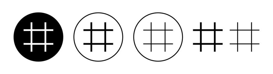 Hashtag icon set for web and mobile app. hashtag sign and symbol