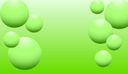 green background design with 3d circle ornament