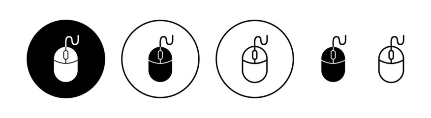 Mouse icon set for web and mobile app. click sign and symbol. pointer icon vector.