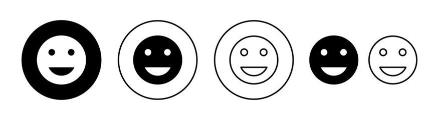 Fototapeta premium smile icon set for web and mobile app. smile emoticon icon. feedback sign and symbol