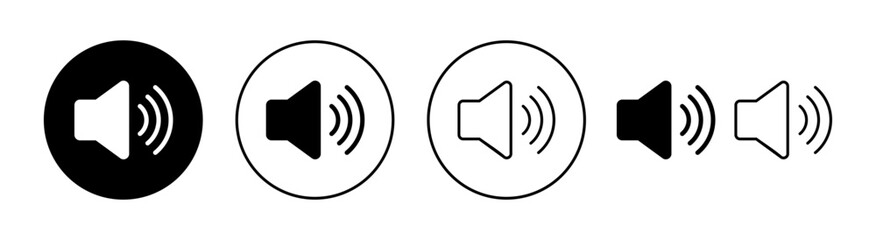 Speaker icon set for web and mobile app. volume sign and symbol. loudspeaker icon. sound symbol