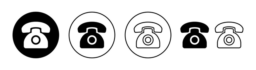 Telephone icon set for web and mobile app. phone sign and symbol