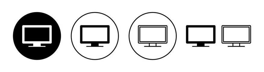 Tv icon set for web and mobile app. television sign and symbol