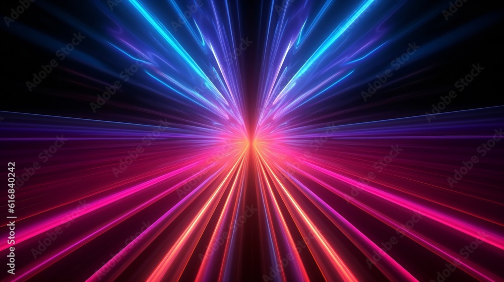 Poster A vibrant background with radiant lines emanating from the center
