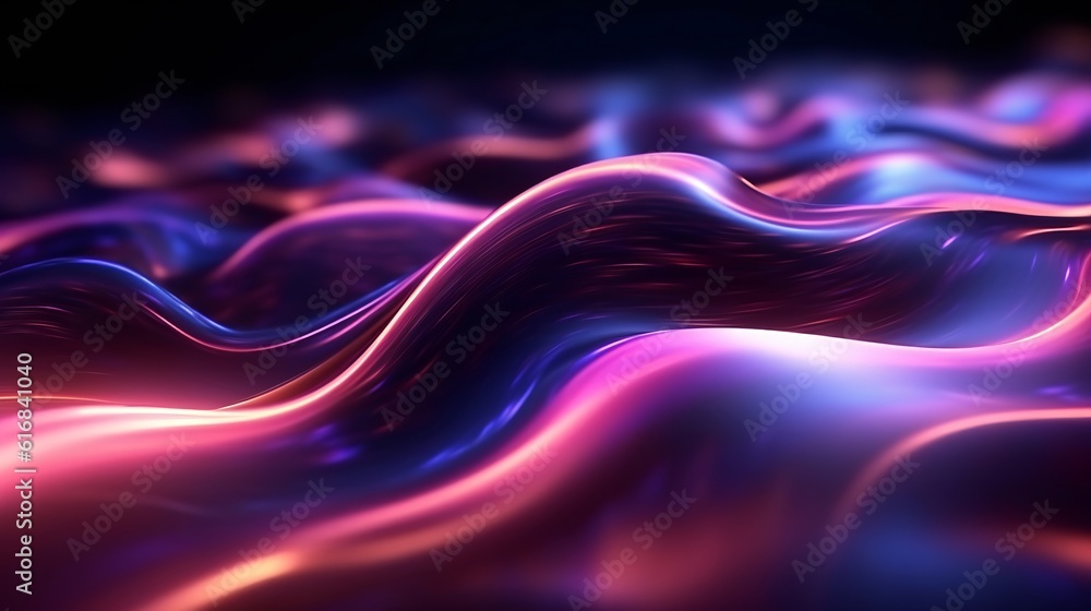 Aufkleber colorful wavy lines in an abstract pattern