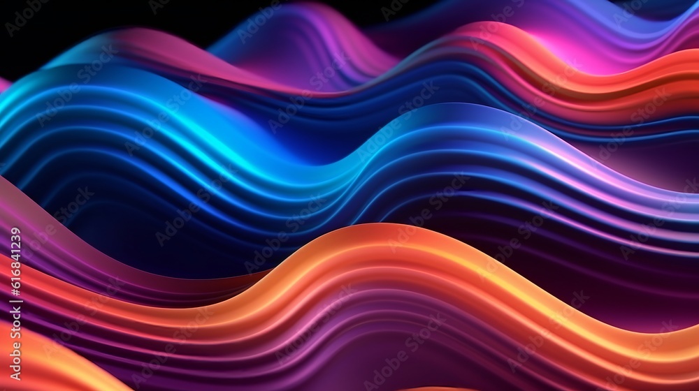 Aufkleber a colorful abstract background with flowing wavy lines