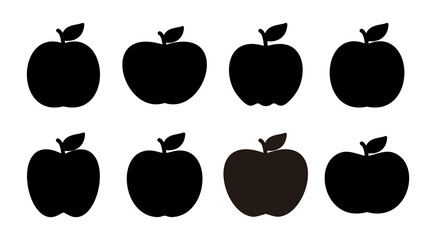 Apple icon set illustration. Apple sign and symbols for web design.