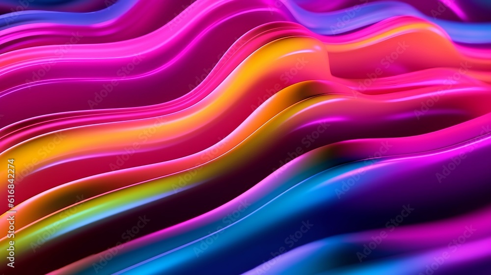 Aufkleber A dynamic multicolored background with curved lines