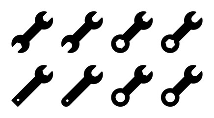 Wrench icon set illustration. repair icon. tools sign and symbol