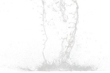 Blur Defocus Image of Water hit wall ground, explode into drop droplet. Amount Water attack impact and fluttering in air explosion. Stop motion freeze shot. Splash Water for texture elements © Jade