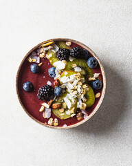 Muesli bowl with berries. Breakfast 