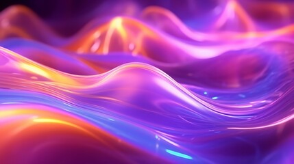 A vibrant abstract design featuring curvy lines and bold colors