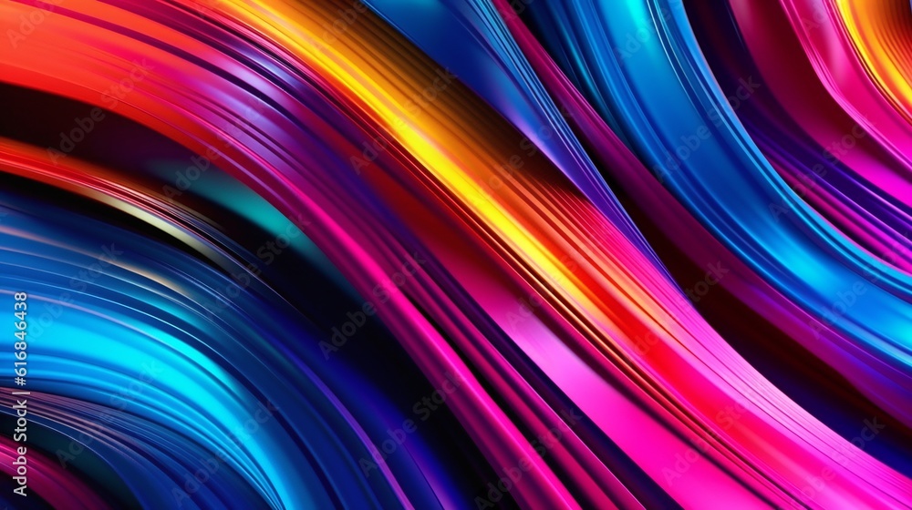 Poster a vibrant and abstract background with flowing lines and bold colors