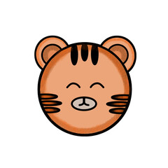 A little tiger cartoon painting 