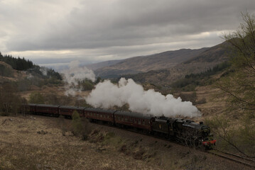 Fototapeta na wymiar Train in the Highlands 