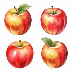 Stunning watercolor artwork showcasing an apple.