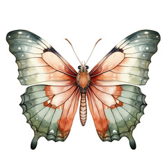 Butterfly Watercolor Illustration, Graceful Butterfly Watercolor, Nature-Inspired Butterfly Art, made with generative AI