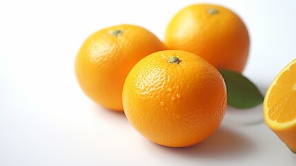 Orange on the white background. Created with Generative AI technology.