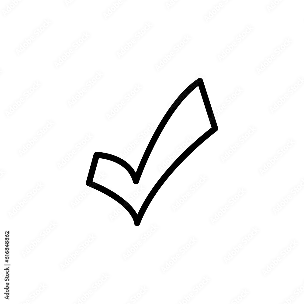 Poster check mark isolated icon. checklist button icon. check mark, tick vector icon. checkmark icon flat d