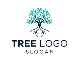 Obraz premium Logo design about Tree on a white background. made using the CorelDraw application.