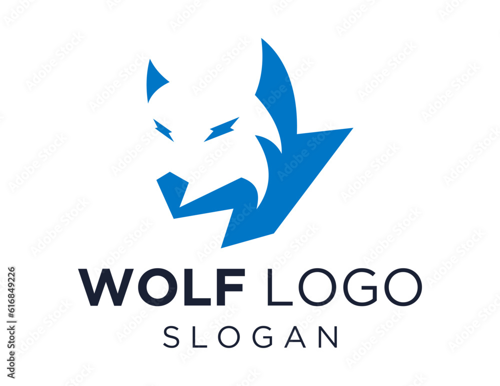 Aufkleber logo design about wolf on a white background. made using the coreldraw application.