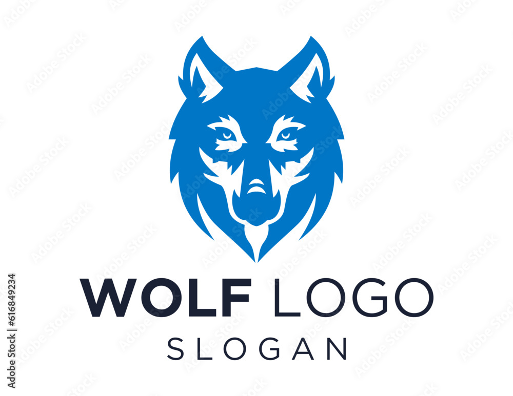 Poster logo design about wolf on a white background. made using the coreldraw application.