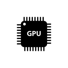 GPU icon. Circuit board icon illustration on white background..eps