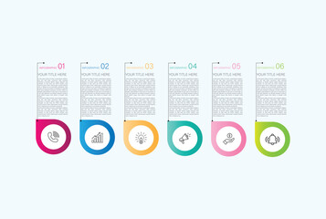 Gradient infographic template with steps Premium Vector