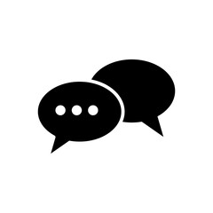 Chat icon vector symbol illustration, Voice speech bubble vector icon. Messages icon. Communicate symbol on white background..eps