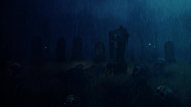 spooky halloween night
