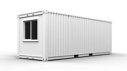Mobile office buildings or container site office for construction site. Shipping container. Portable house and office cabins,Generative AI illustration