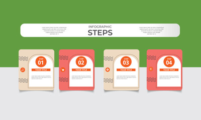 Vector infographic design template with 4 options or steps