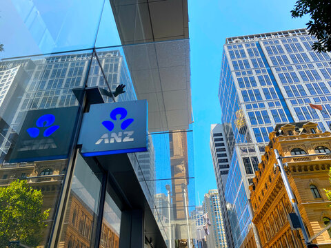 Various Logo of ANZ, Australia and New Zealand Banking Corporation in Sydney, Australia